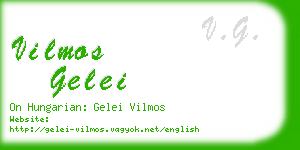 vilmos gelei business card